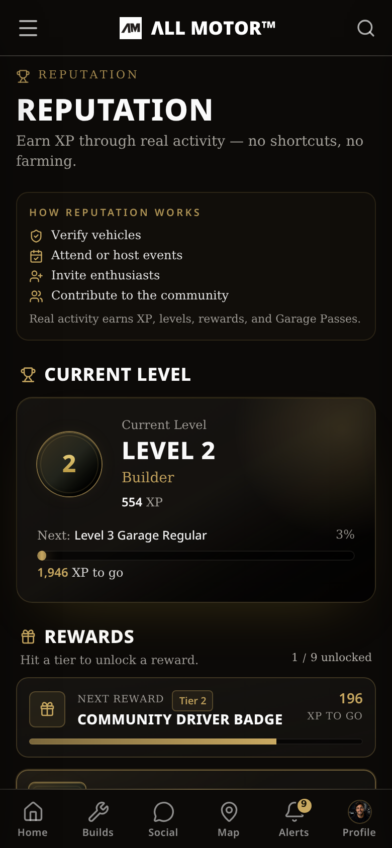 XP, ranks, and rewards